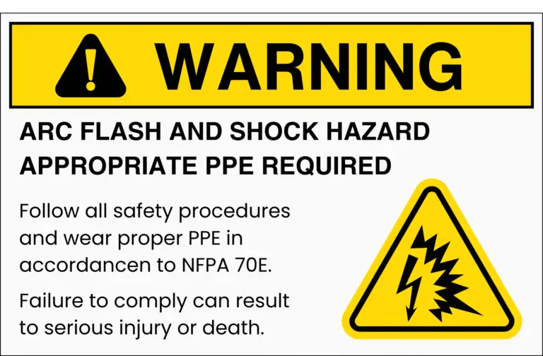 Diagram analisis bahaya energi listrik dengan zona risiko dan APD yang diperlukan