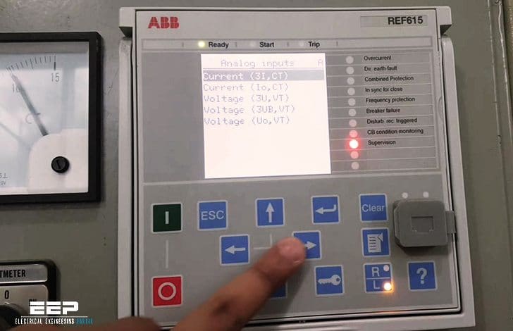 Diagram garis tunggal dengan simbol relay directional overcurrent pada papan tulis