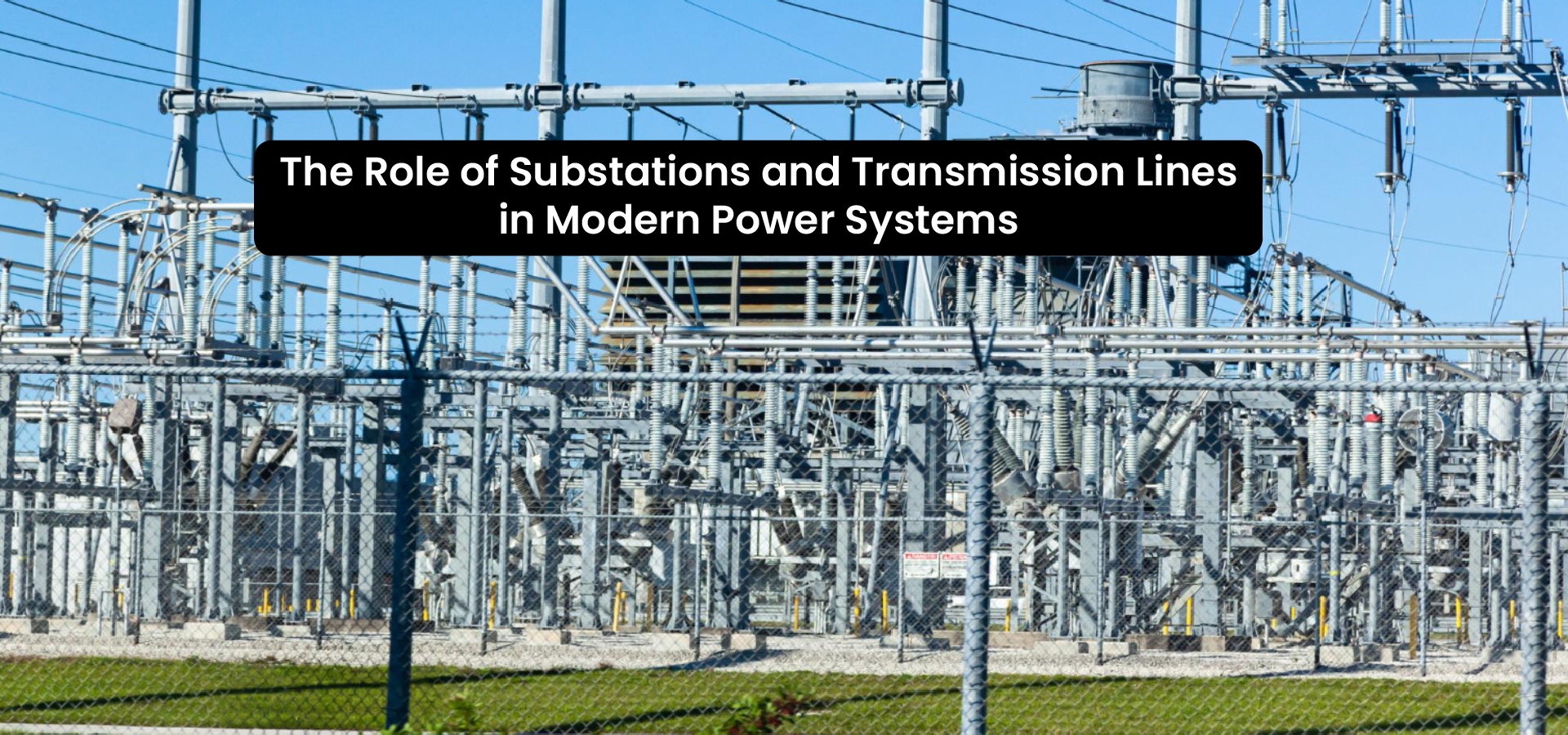 Pemandangan udara jalur transmisi listrik paralel menuju pusat beban