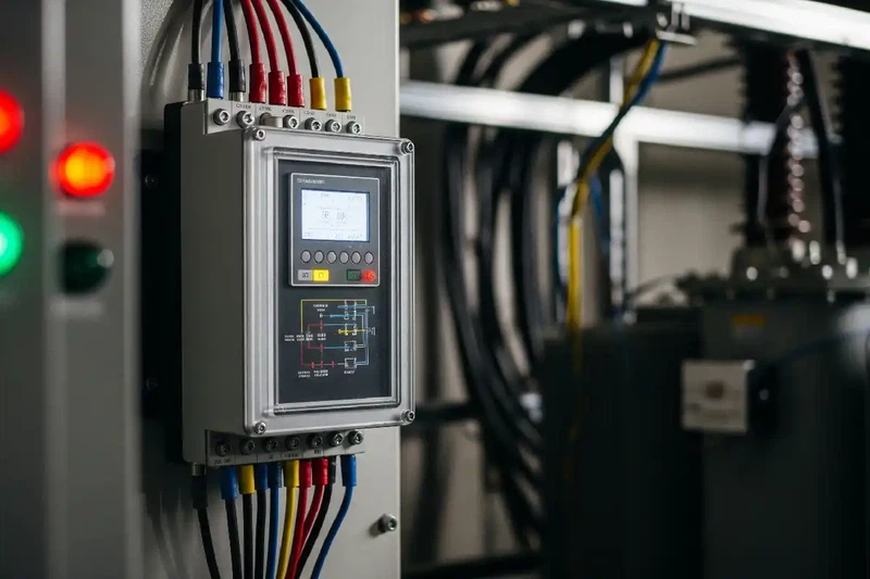 Diagram teknis sistem proteksi frekuensi pada jaringan listrik