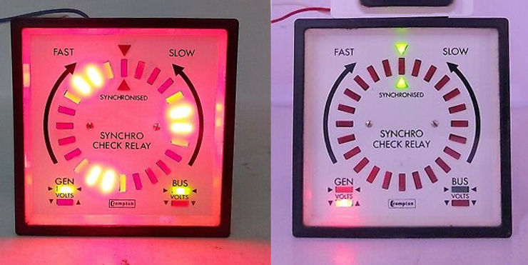 Diagram teknik skema pengkabelan dan koneksi synchro check relay dalam sistem