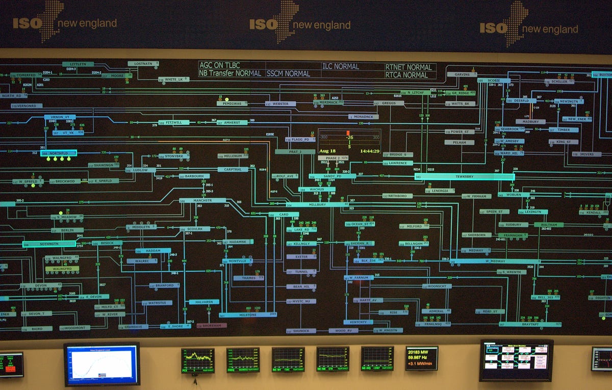 Close-up peralatan kompensasi daya reaktif (SVC atau STATCOM) di gardu induk